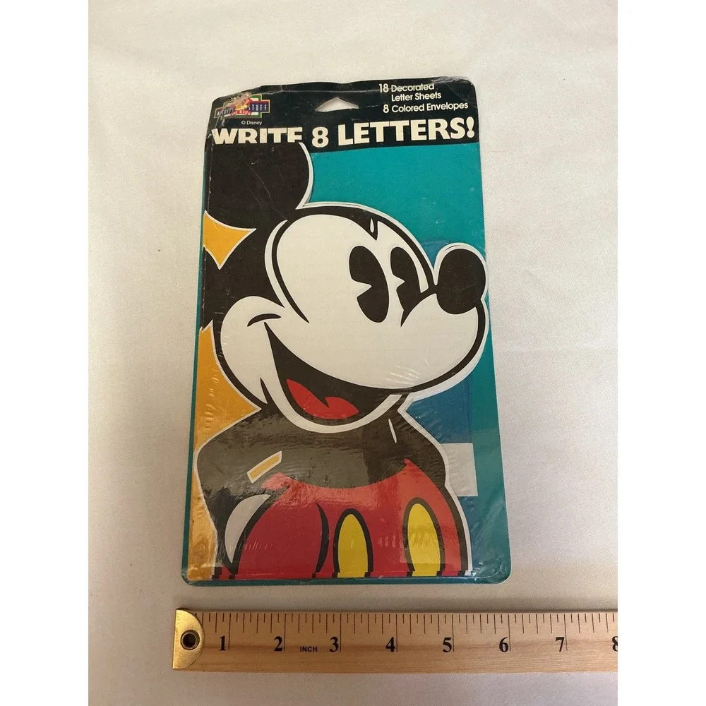 Vintage Disney Mickey Stuff for Kids Stationery Set Write 8 Letters Seal N Send